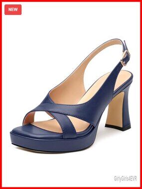 Platform Heels Women 3.2 Inch Chunky Block Heels Sandals Open Toe Slingback
